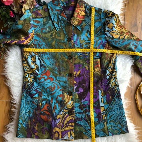 Additions by Chicos 3/4 Sleeve Button Shirt Jacket - Picture 4 of 5